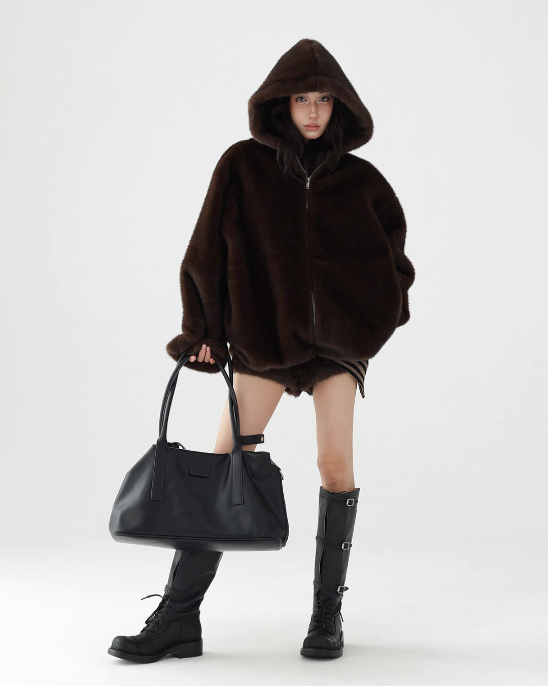 Fur Hoodie Jacket / Fur Shorts ACS0224