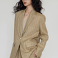 Stripe Design Blazer Jacket / Casual Wide Pants VAS0189