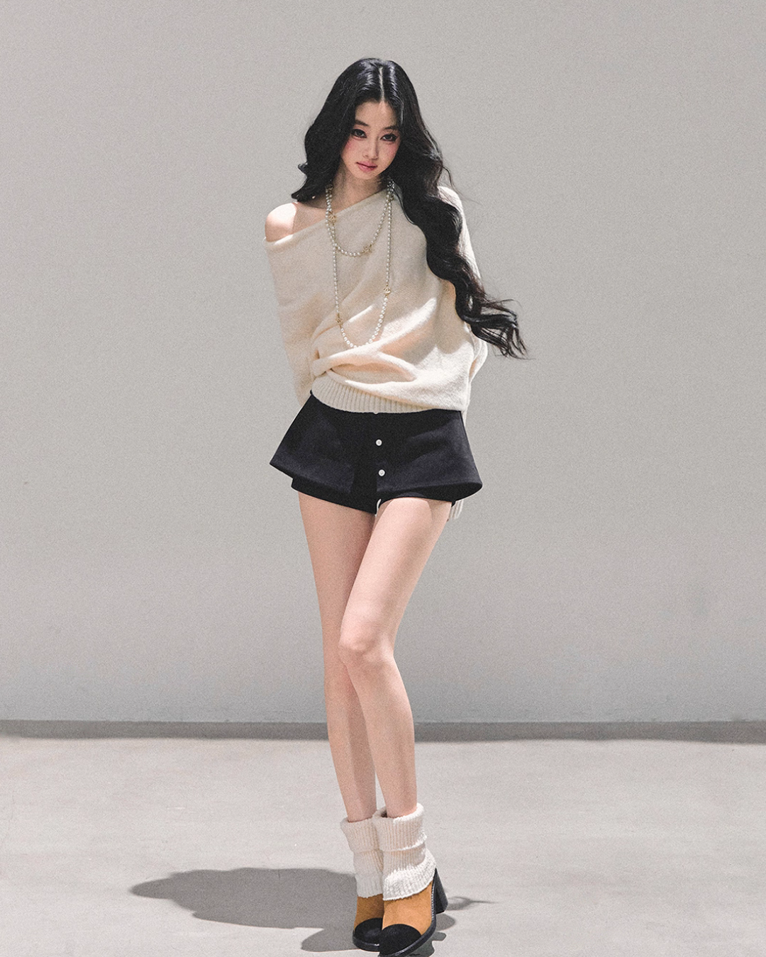 Dolman Sleeve Boat Neck Knit LAS0044