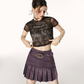 Retro A Line Pleated Skirt IMO0078