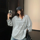 V-Neck Print Long Sleeve T-Shirt  YLS1044