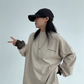 Gradient Loose Long Sleeve Top / Half Pants YLS0885