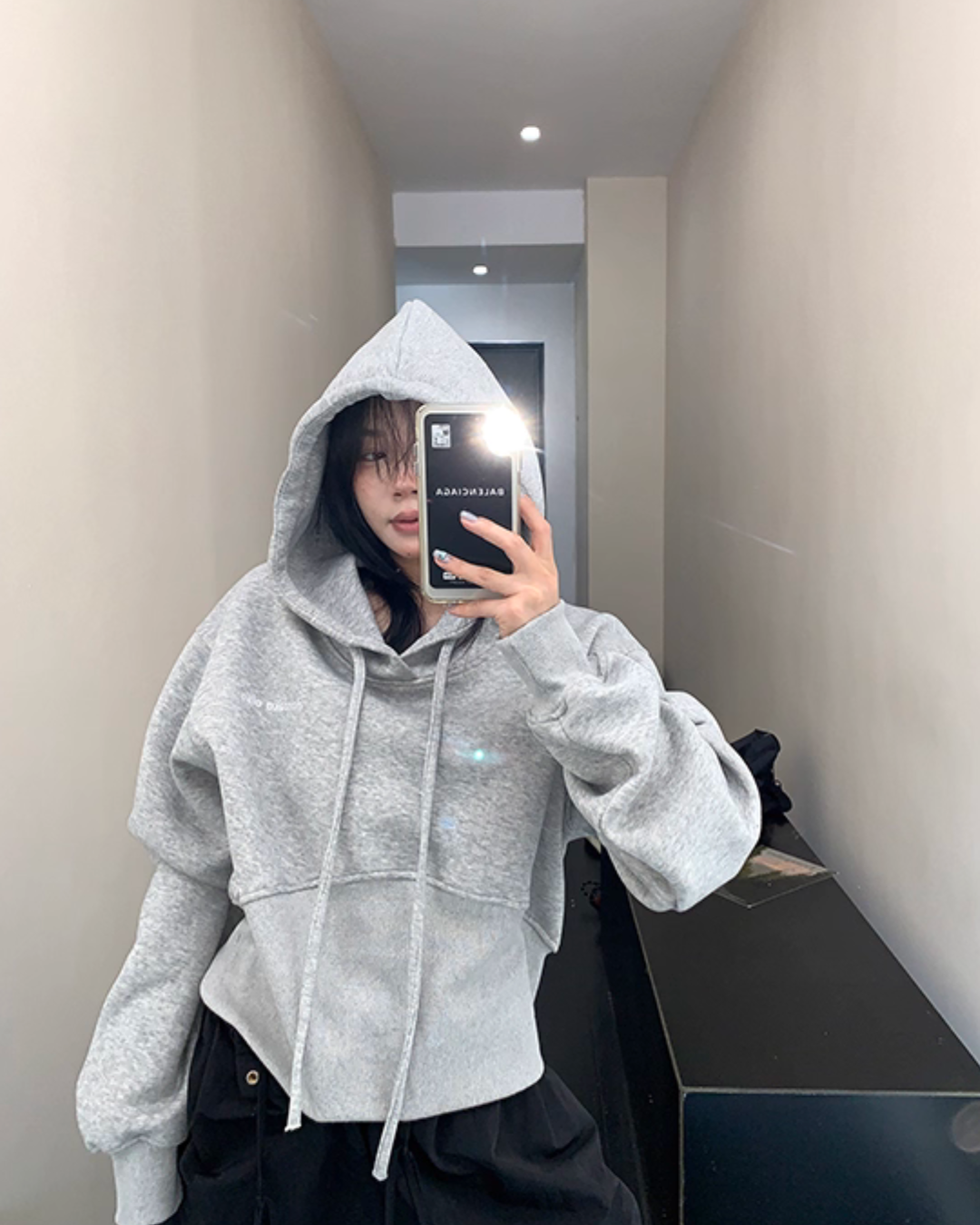 Vintage Short Hood Sweatshirt YLS0915