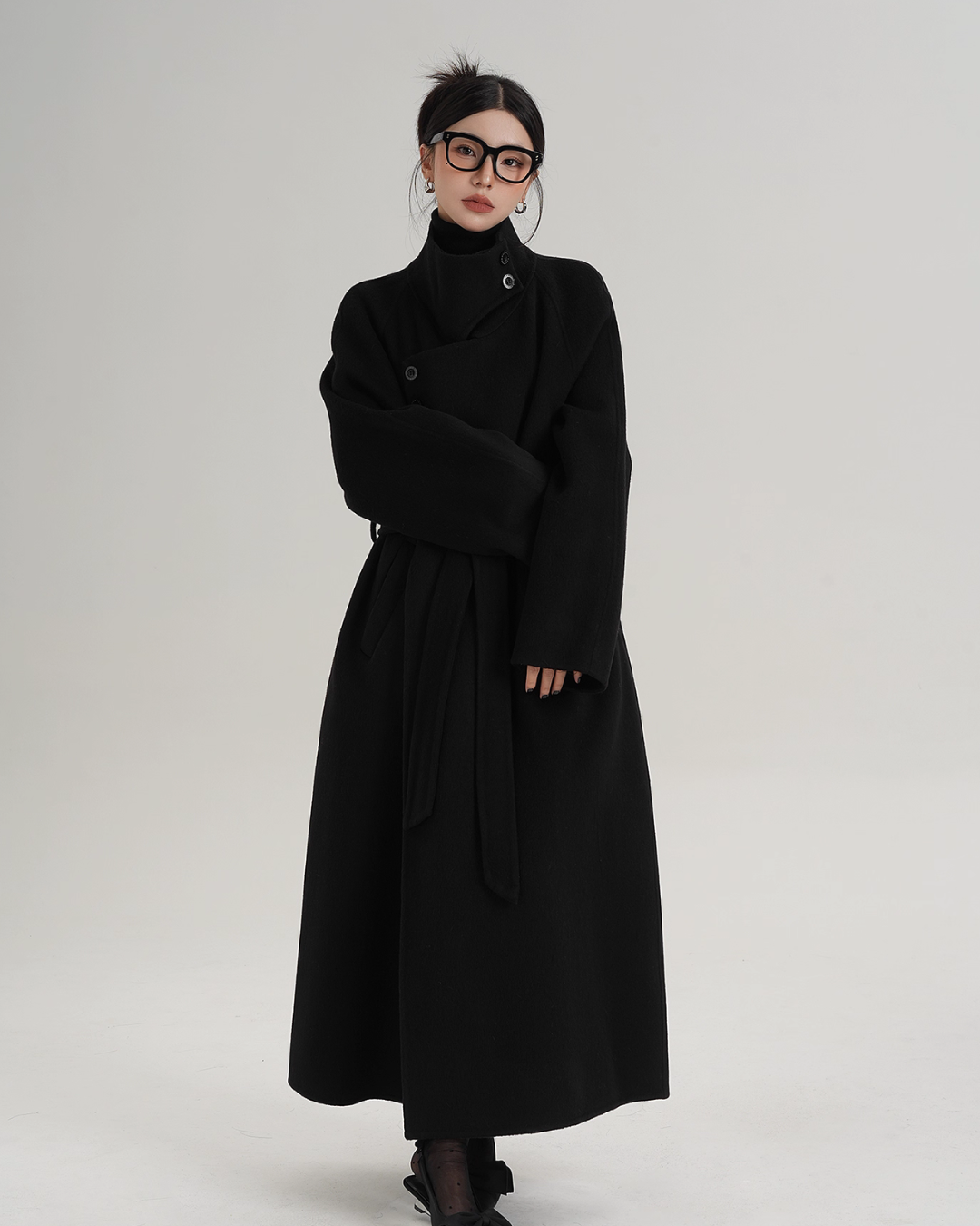 Stand Collar Long Coat SRS0368
