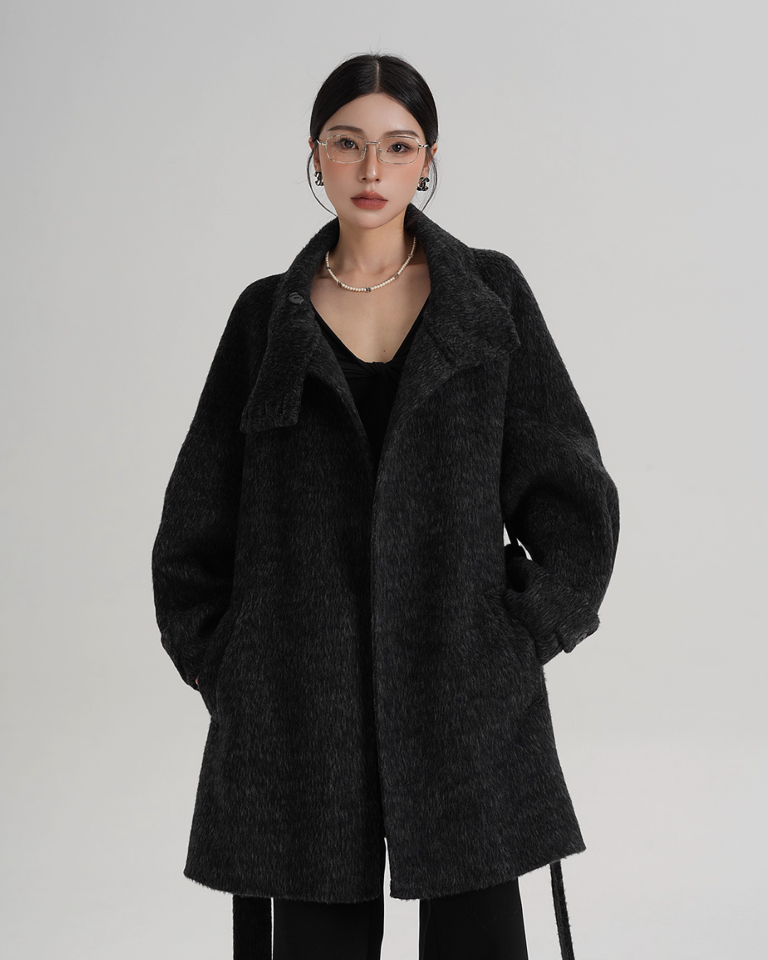 Stand Collar Wool Coat SRS0364
