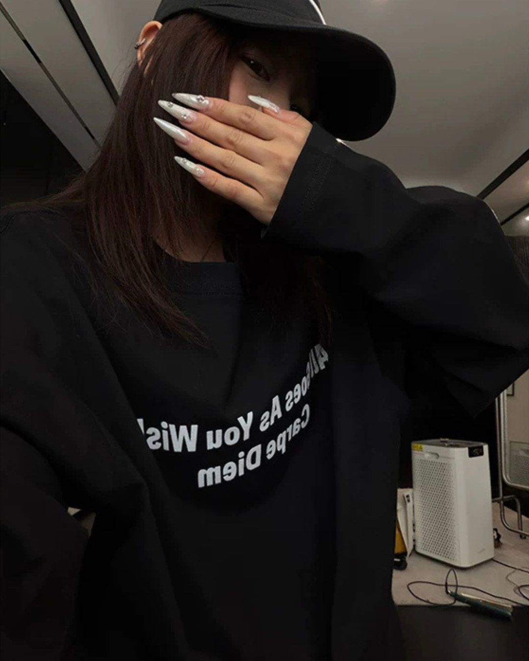 Logo Oversized Long-Sleeve T-Shirt YLS1061