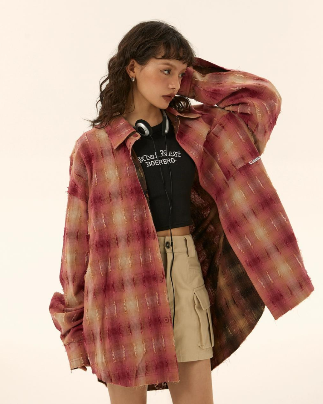 Reversible Vintage Plaid Shirt EZK0013