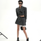 Cropped Belt Jacket & Pleated Skirt SRS0024