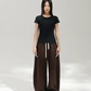 Layered Design Wide Sweatpants ACS0391