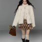 Stand Collar Fluffy Fur Jacket TRK0009