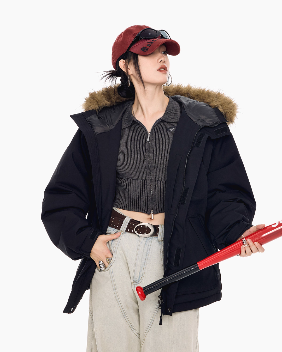 Fur Hood Down Jacket ICM0109