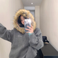 Fur Hood Knit Hoodie YLS0979