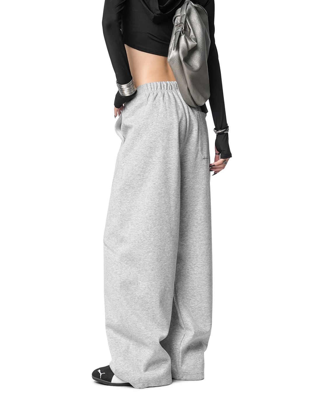 Color Contrast Stitch Sweat Pants ICM0105