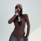 Slim Zip Long Sleeve Tops YLS0733