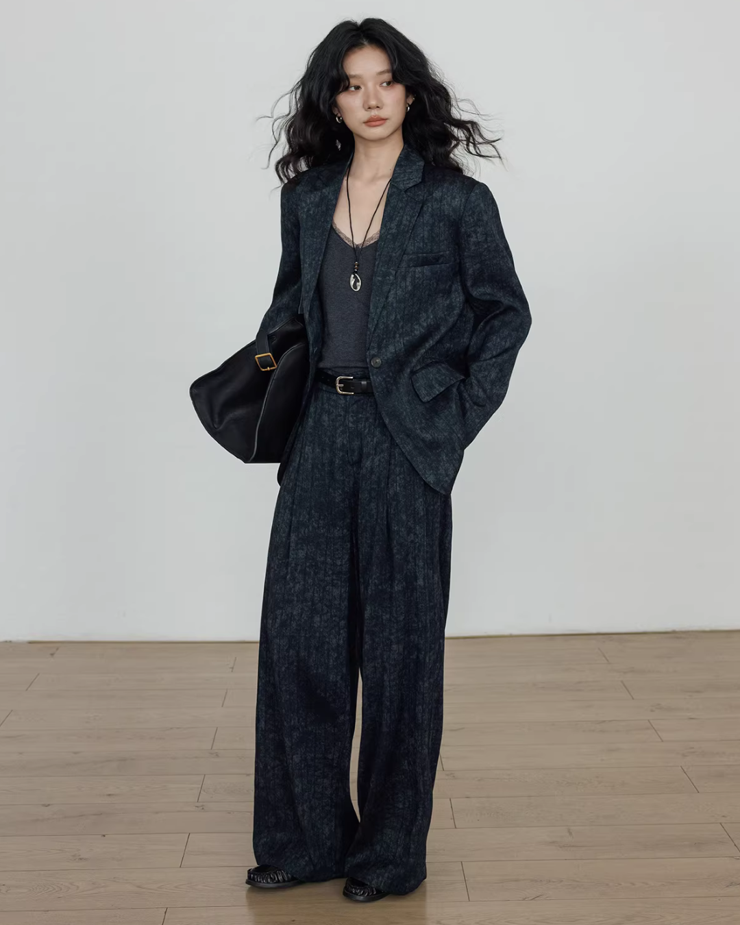 Linen Oversized Casual Jacket/Wide Pants VAS0181