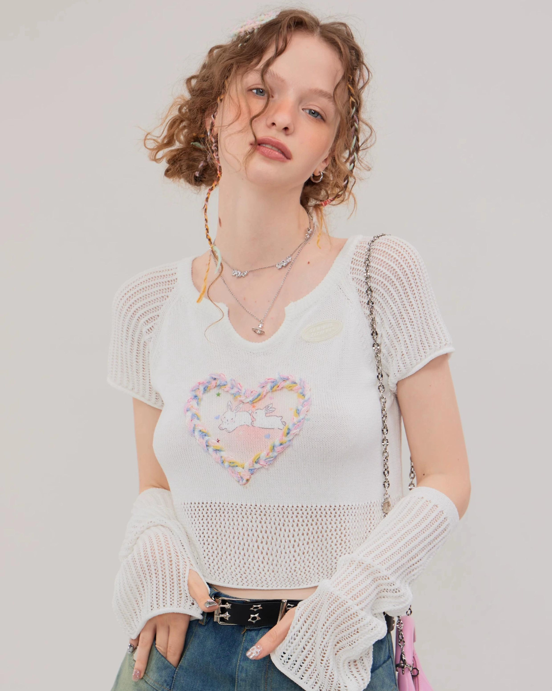 Love Rabbit Knitted Tops & Arm Warmers ZZF0272