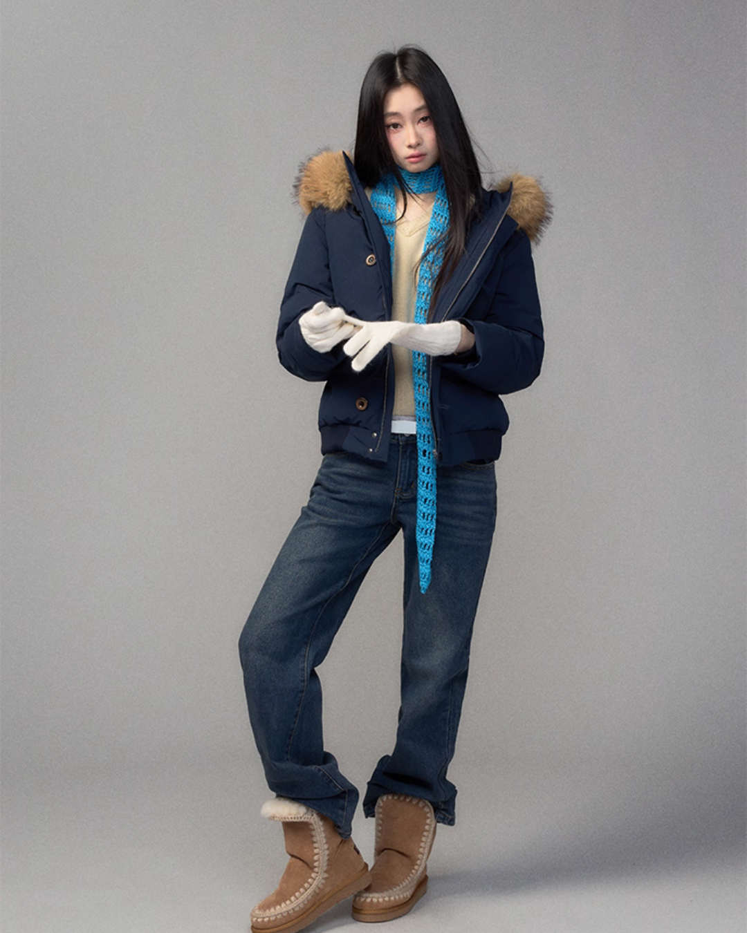 Fur Hood Down Jacket TRK0008