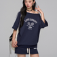One Shoulder Sweat Top / Sweat Mini Skirt ASG0044