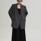 V-Neck Loose Jacket with Choker SRS0324