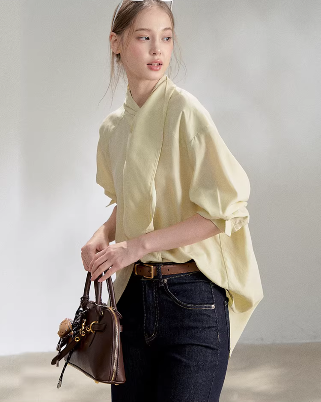 Tie-Up Long-Sleeve Shirt RCR0020