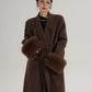 Fur Cuff Long Coat SRS0403