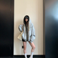 Colorful Drawcord Zip-Up Hoodie YLS1075