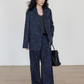 Linen Oversized Casual Jacket/Wide Pants VAS0181