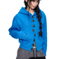 Multi-Button Short Hoodie Cardigan EZK0108
