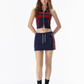 V-Neck Halter Neck Polo & Sports Mini Skirt VSE0063