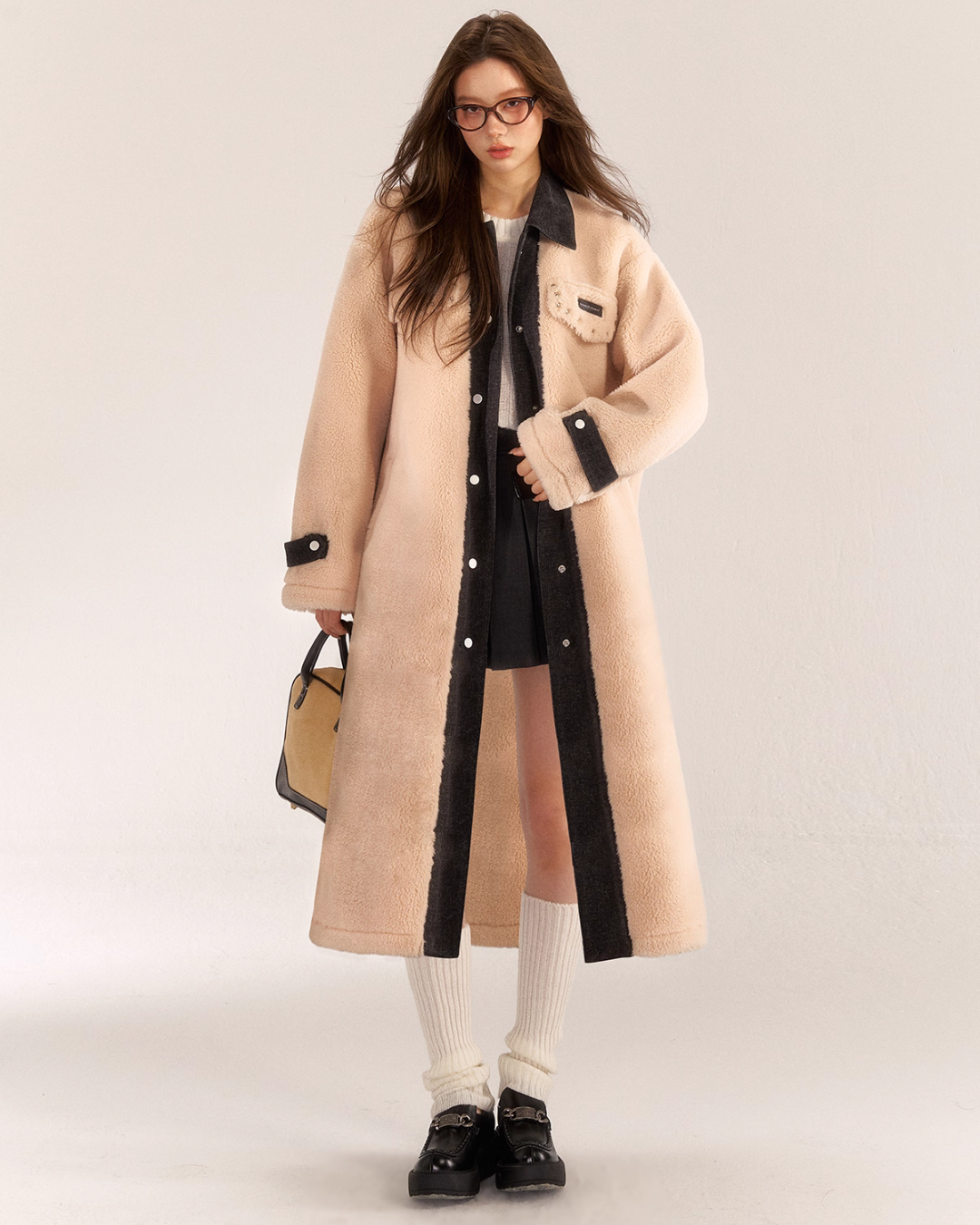 Denim Shearling Casual Coat  ASG0050