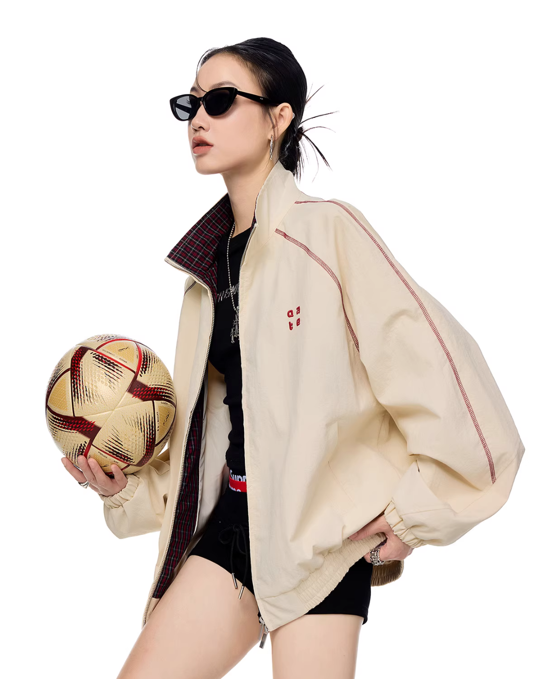 Double Zip Nylon Jacket ICM0086