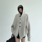 Oversized Hooded Knit Cardigan YLS1059