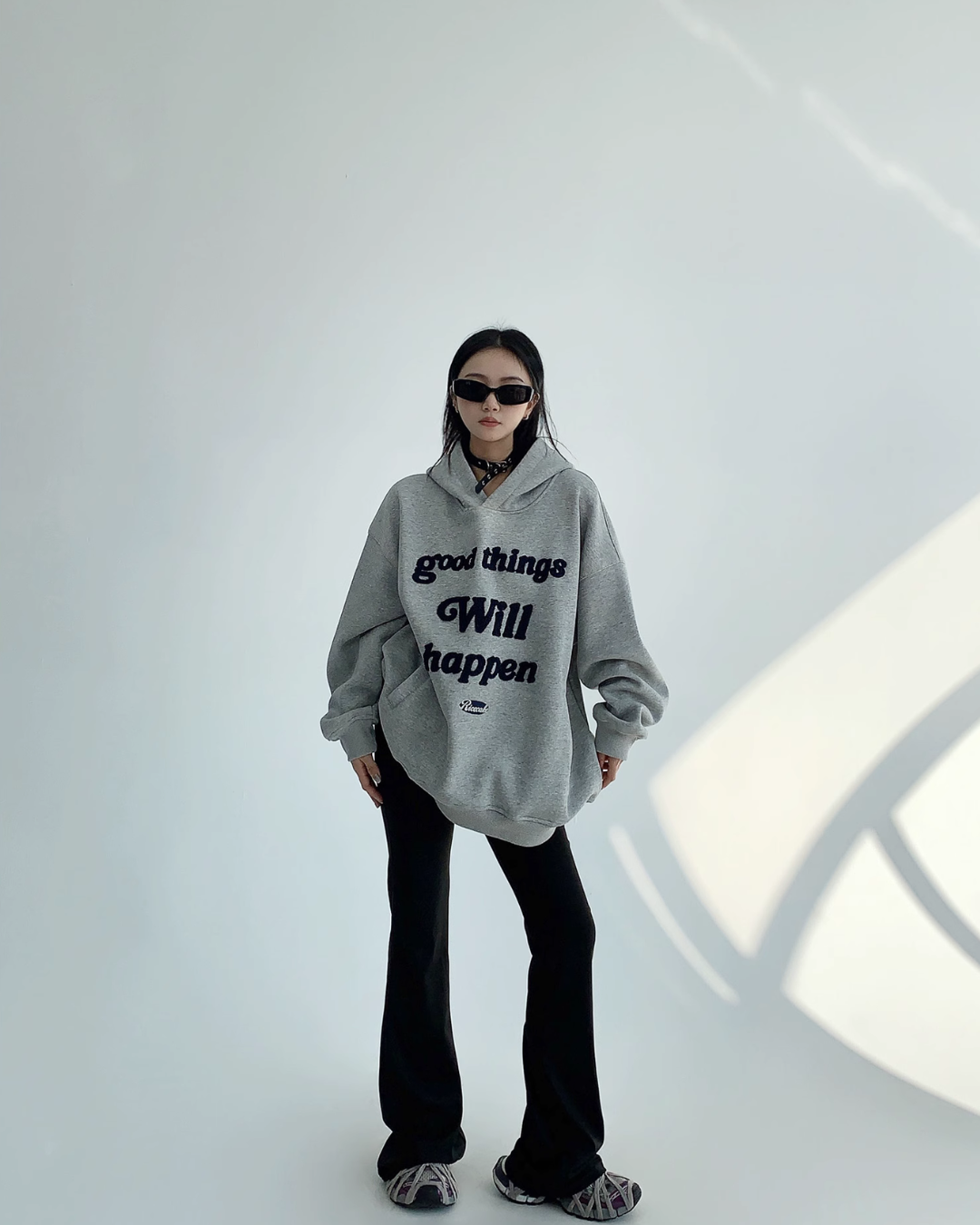 Logo Embroidered Sweatshirt Hoodie YLS0689