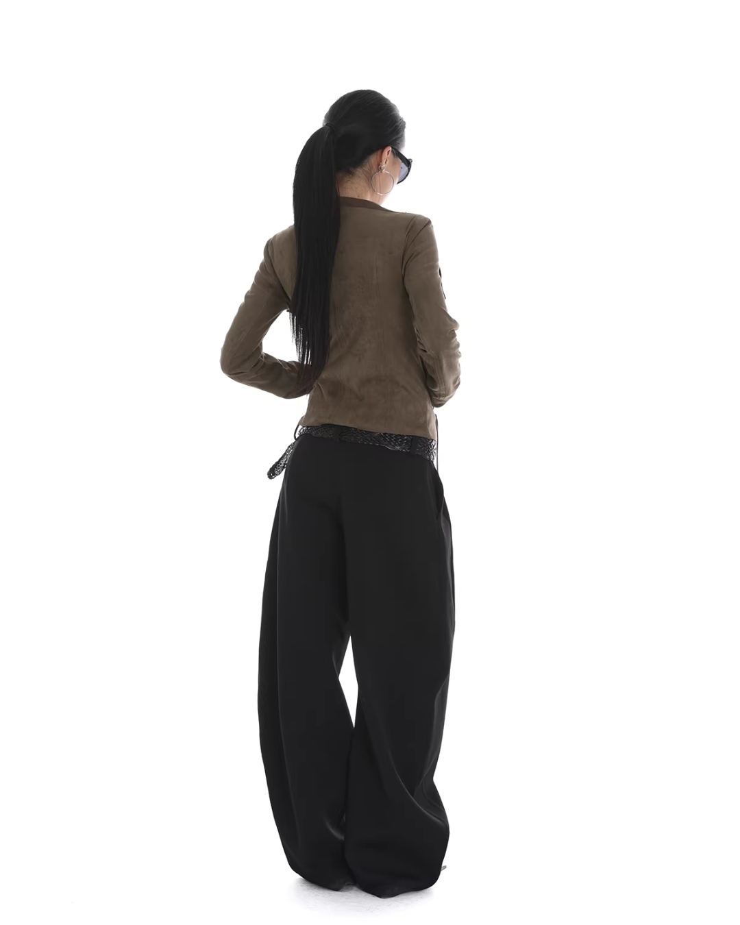 Suede Slim Short Jacket IMX0002