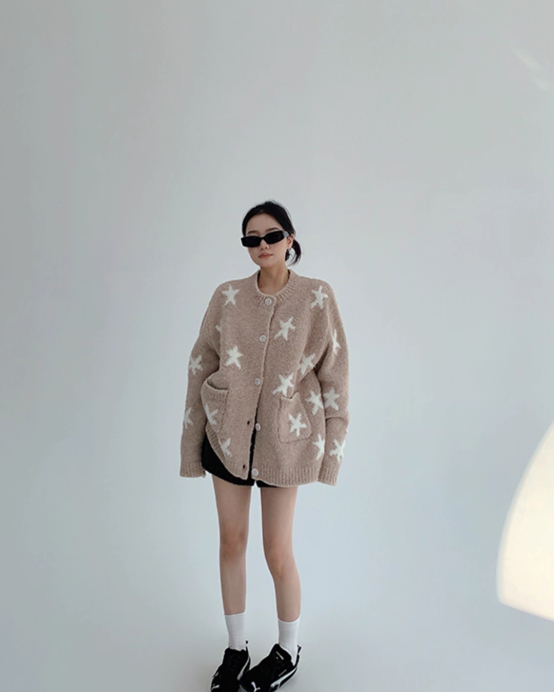 Star Patterned Knit Cardigan YLS1002
