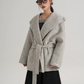 Open Collar Long Coat SRS0414
