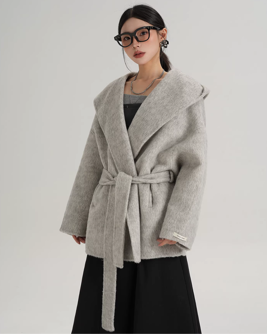 Open Collar Long Coat SRS0414