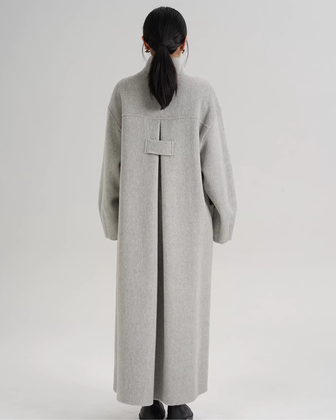 Mock Neck Long Coat SRS0413