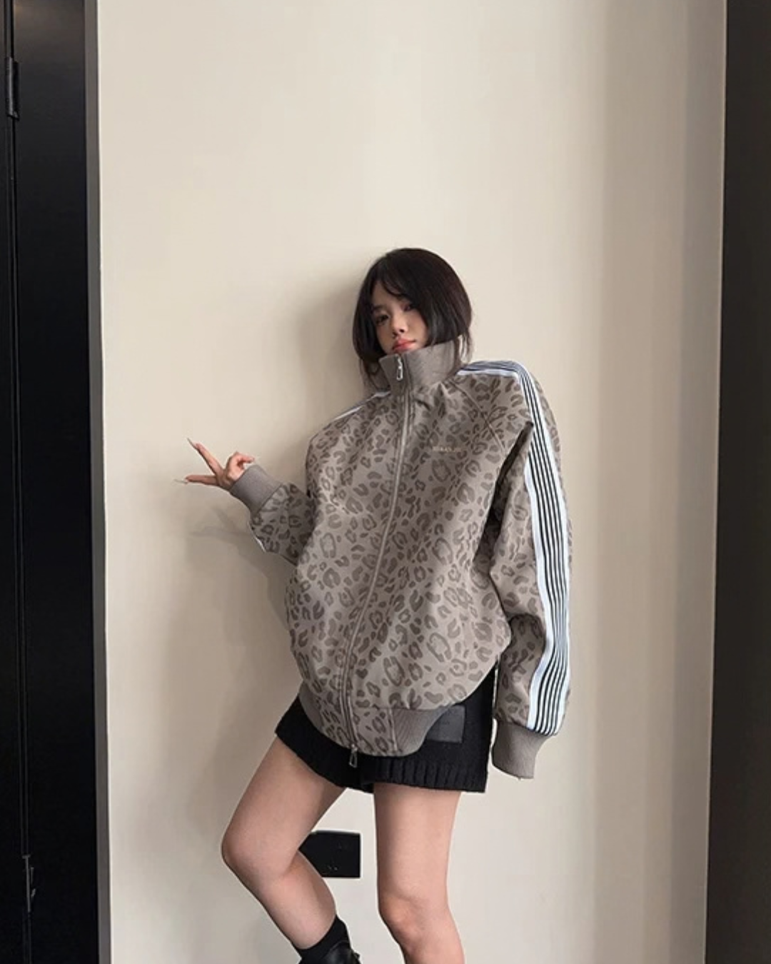 Sideline Leopard Track Jacket YLS1050