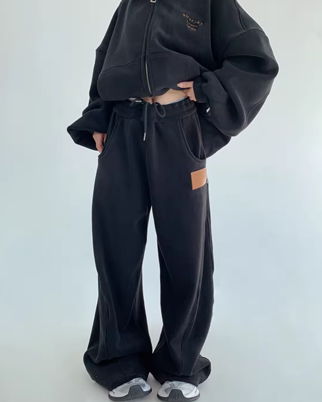Fleece Zip-Up Hoodie / Fleece Wide Pants YLS1015