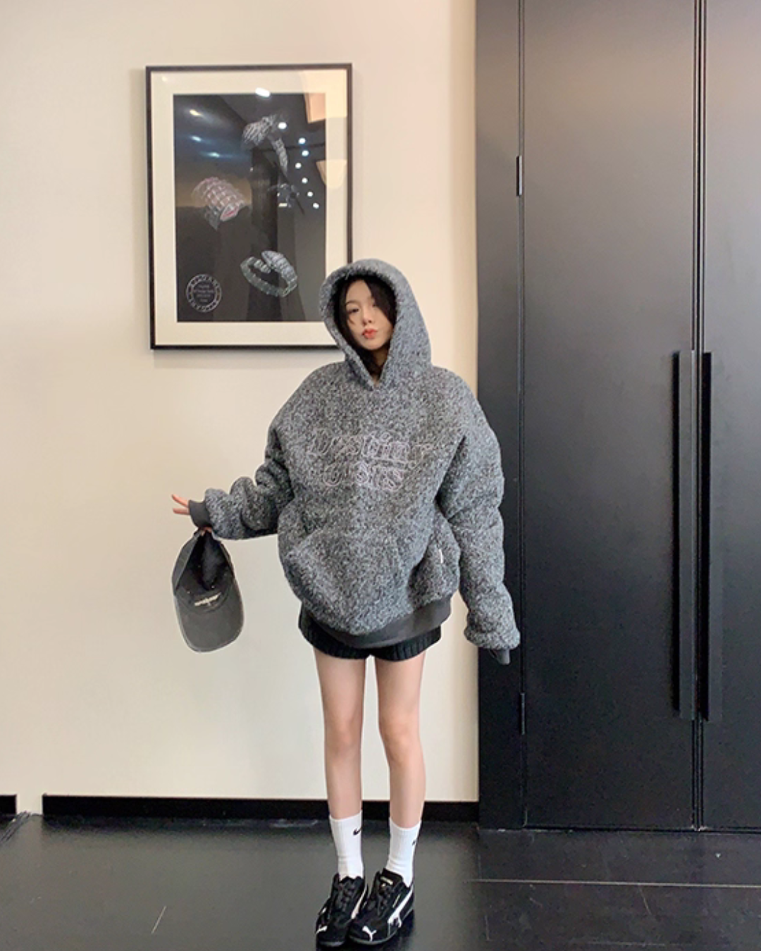 Retro Tweed Pullover Hoodie YLS1013