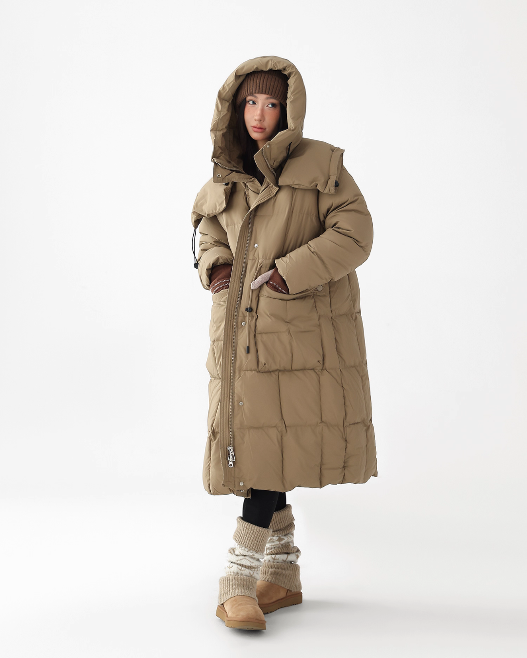 Stand Collar Down Long Coat ACS0331