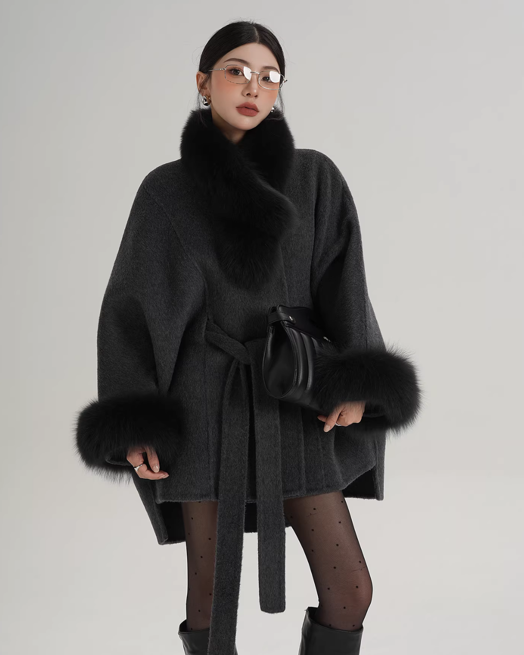 Fur Collar Cape Coat SRS0400