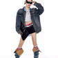 Loose Silhouette Denim Jacket ICM0091