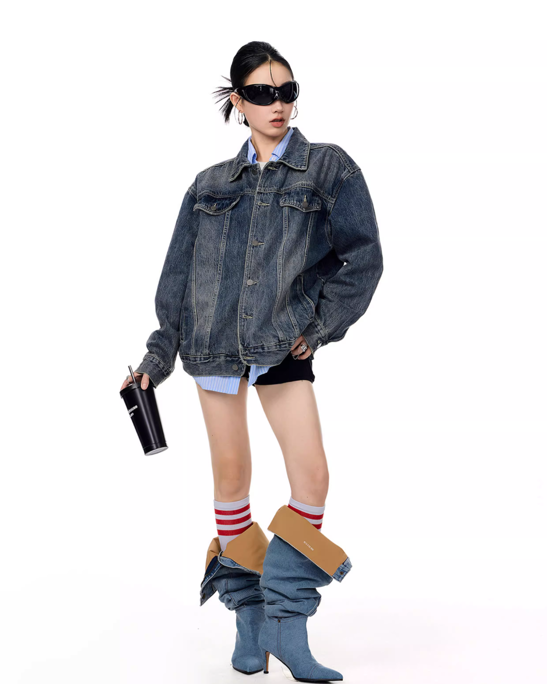 Loose Silhouette Denim Jacket ICM0091