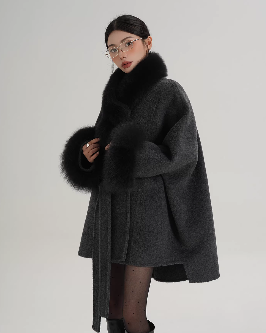 Fur Collar Cape Coat SRS0400