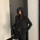 Snap Button Hooded Cardigan YLS1039