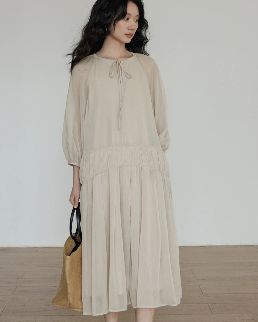 Feminine Tiered Long Dress VAS0197