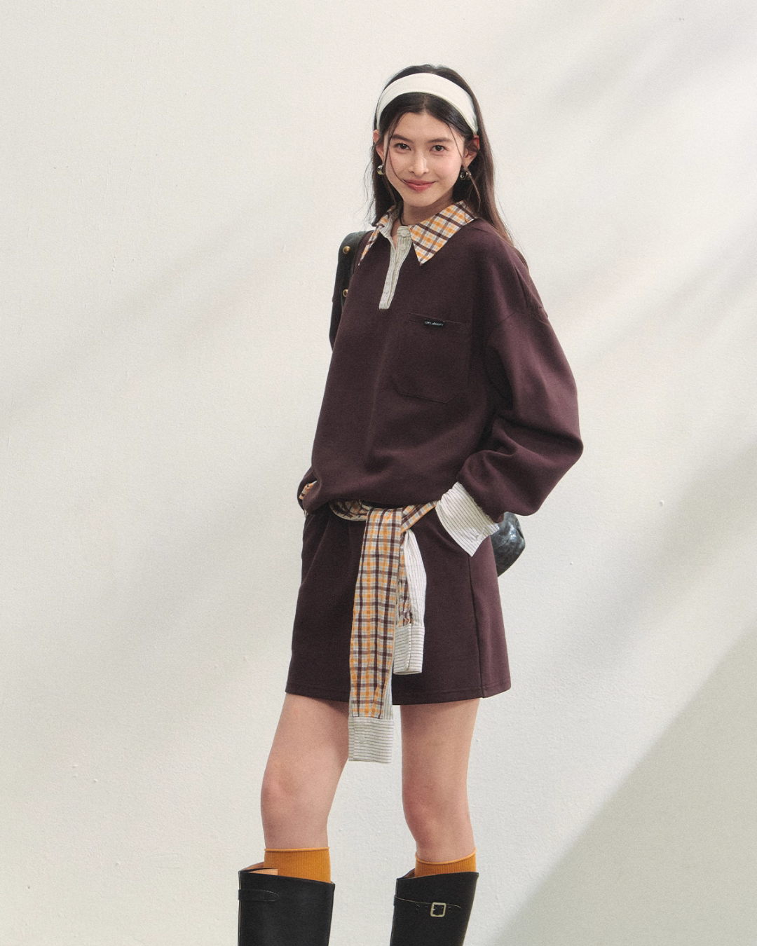Paid Collar Polo Knit / Mini Skirt ASG0072