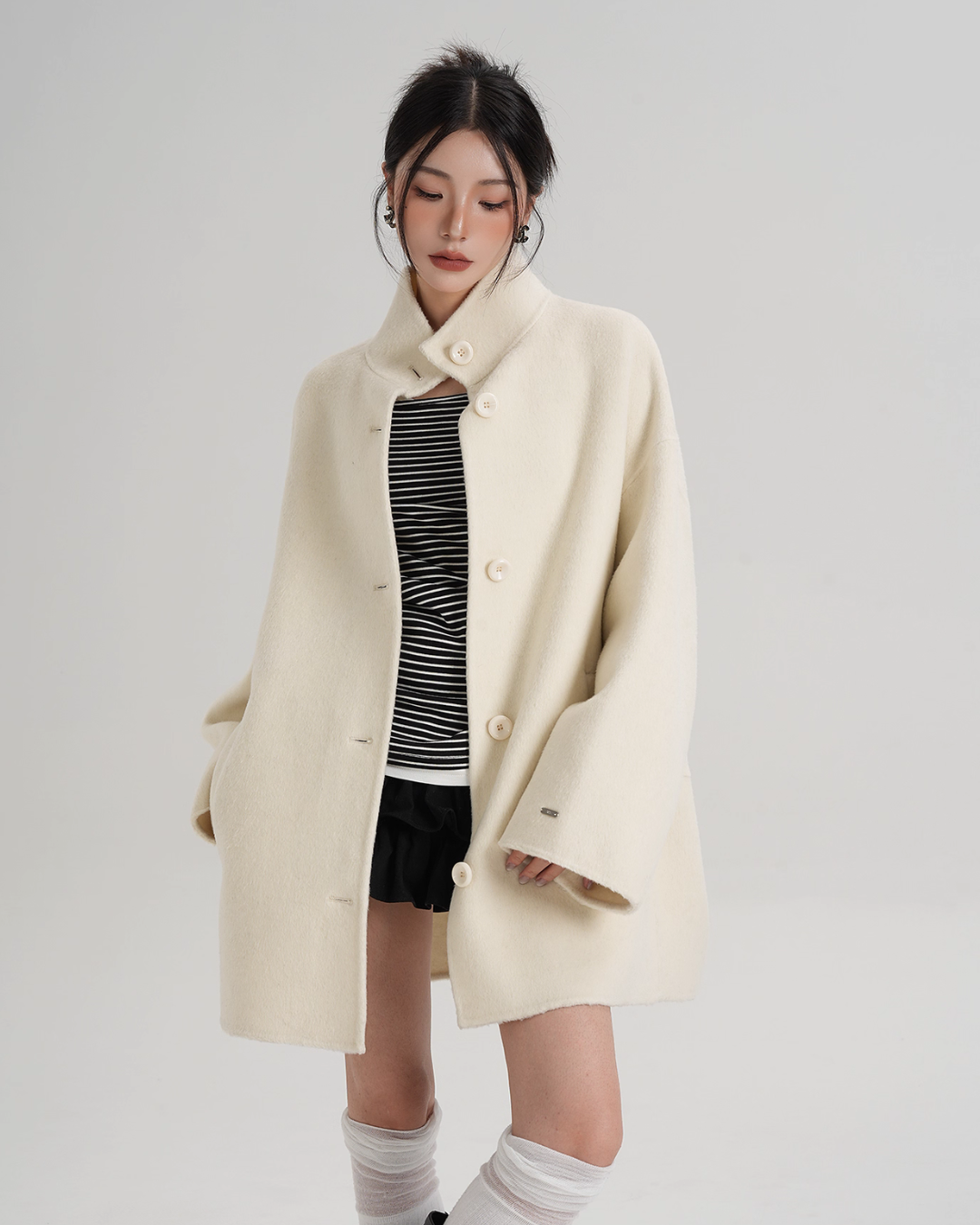 Stand Collar Short Coat SRS0396